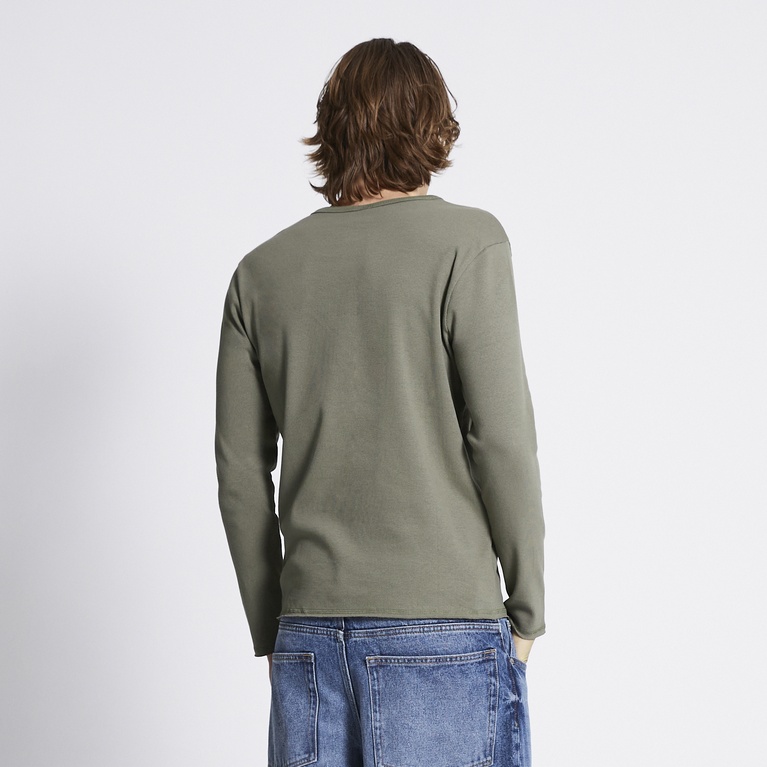 Rib knit long sleeve tee "Zane"